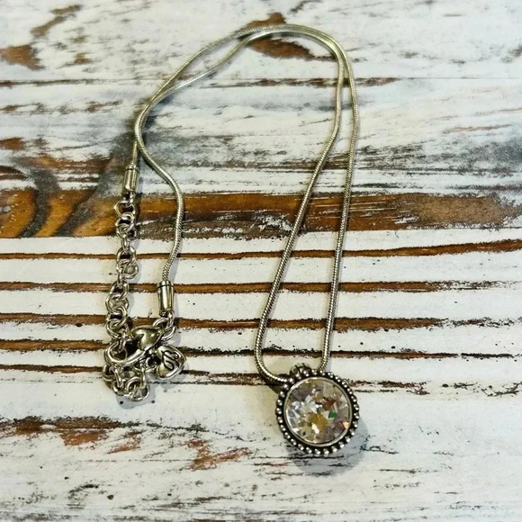 Brighton Twinkle Necklace with Silver Roped Accent Crystal - Picture 3 of 8